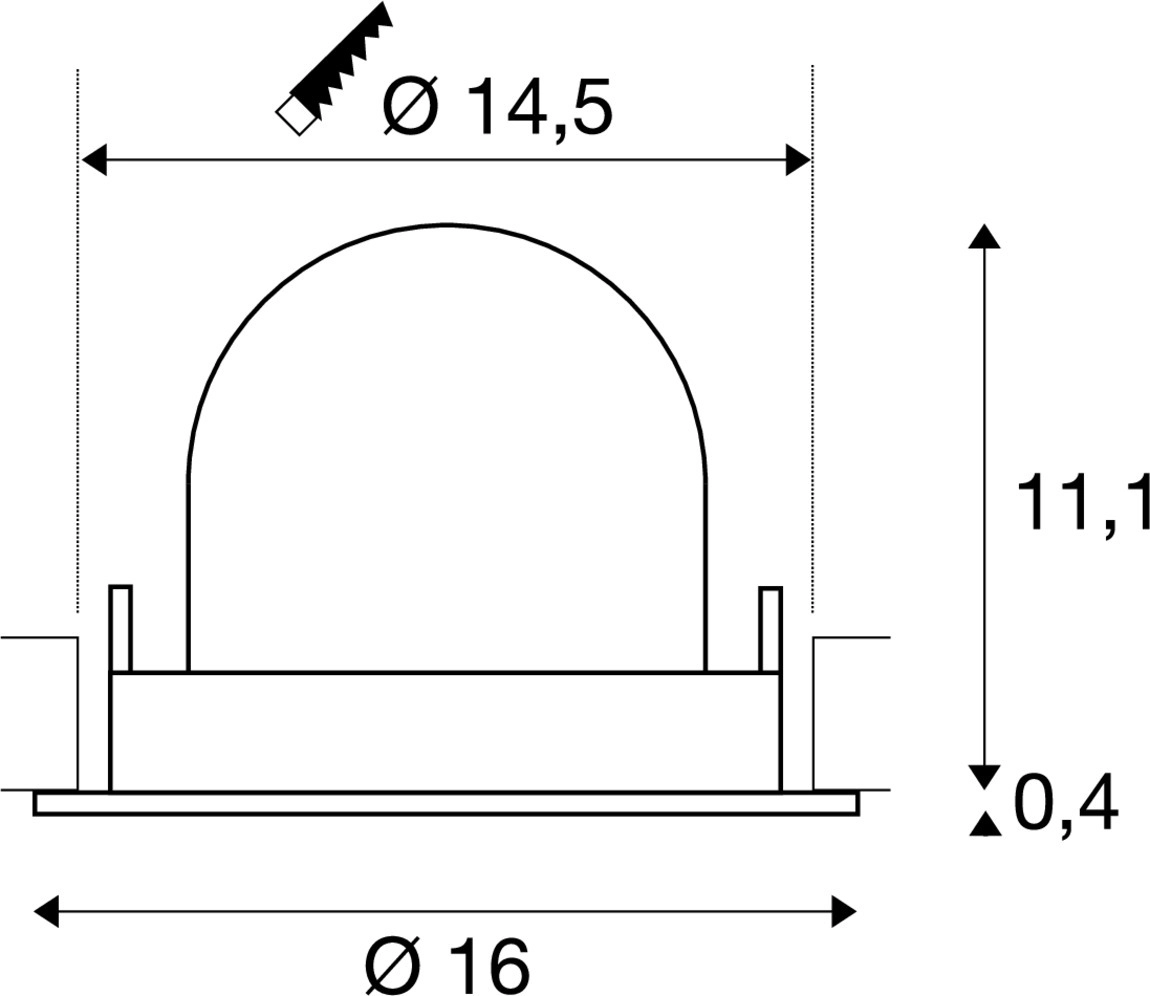 Recessed spotlight Numinos Gimble L black 3000K - 20deg SLV 4024163310338