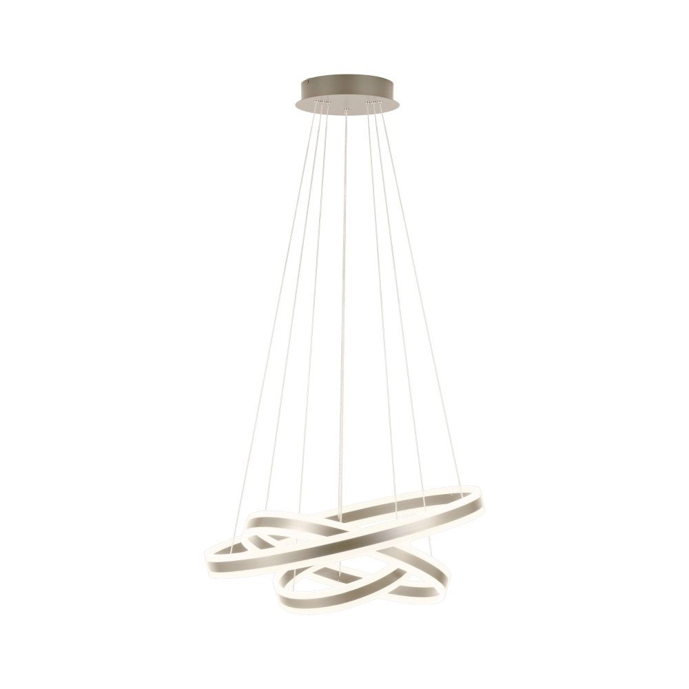 Pendant lamp Tonarella 3-ring champagne