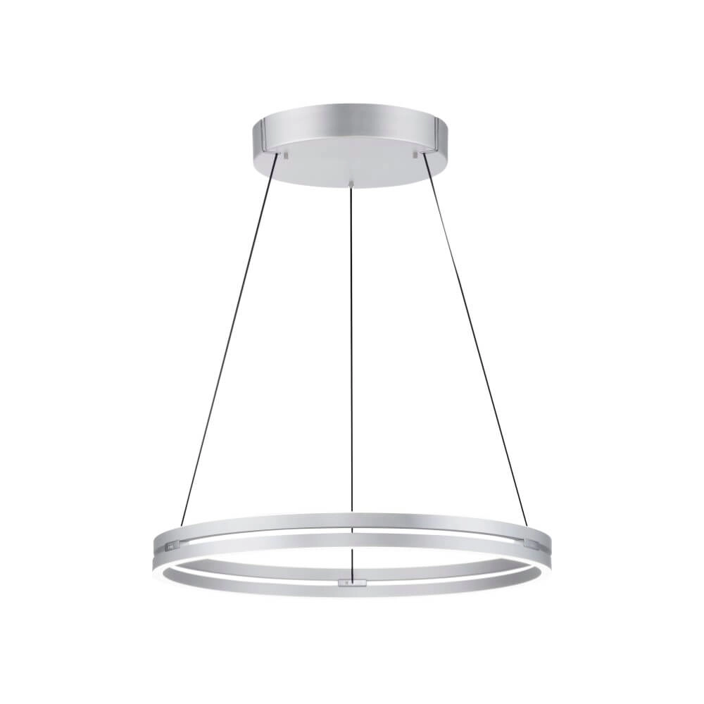 Sleek hanging lamp Pure E-Loop aluminum Ø 70cm