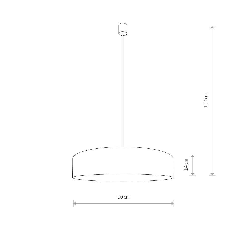 Cream hanging lamp Turda Ø 50cm Lyora 5903139894593