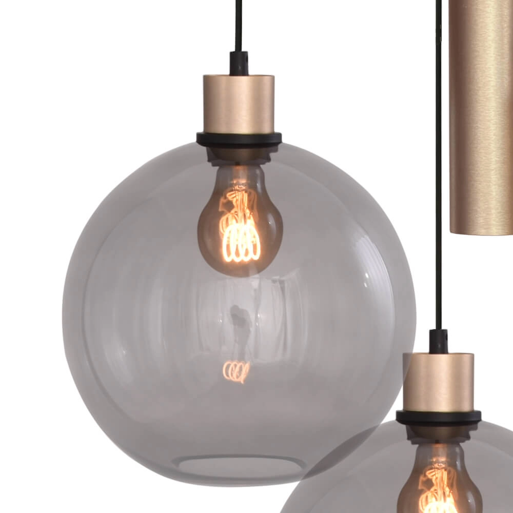 Vide hanging lamp Lazise 3x Ø 25cm and 2x GU10 gold Masterlight 8718121303093