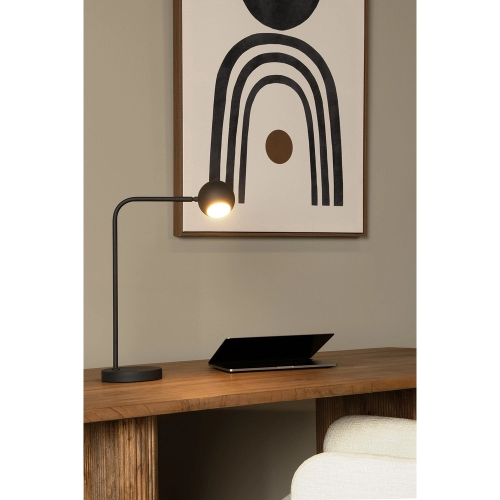 Rechargeable desk lamp Comet Black Lucide 5411212361288