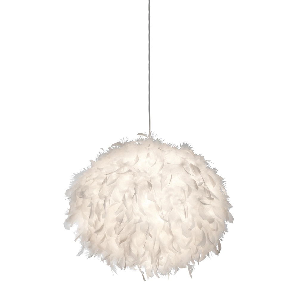 Feather pendant lamp Ducky white Ø 40cm