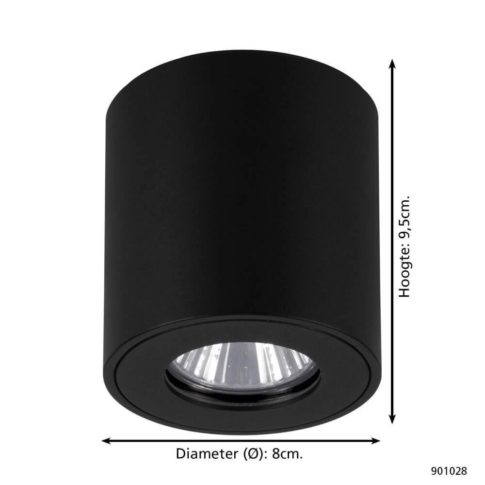 Surface-mounted spotlight Torrecola around Ø8cm Eglo 9008606298136