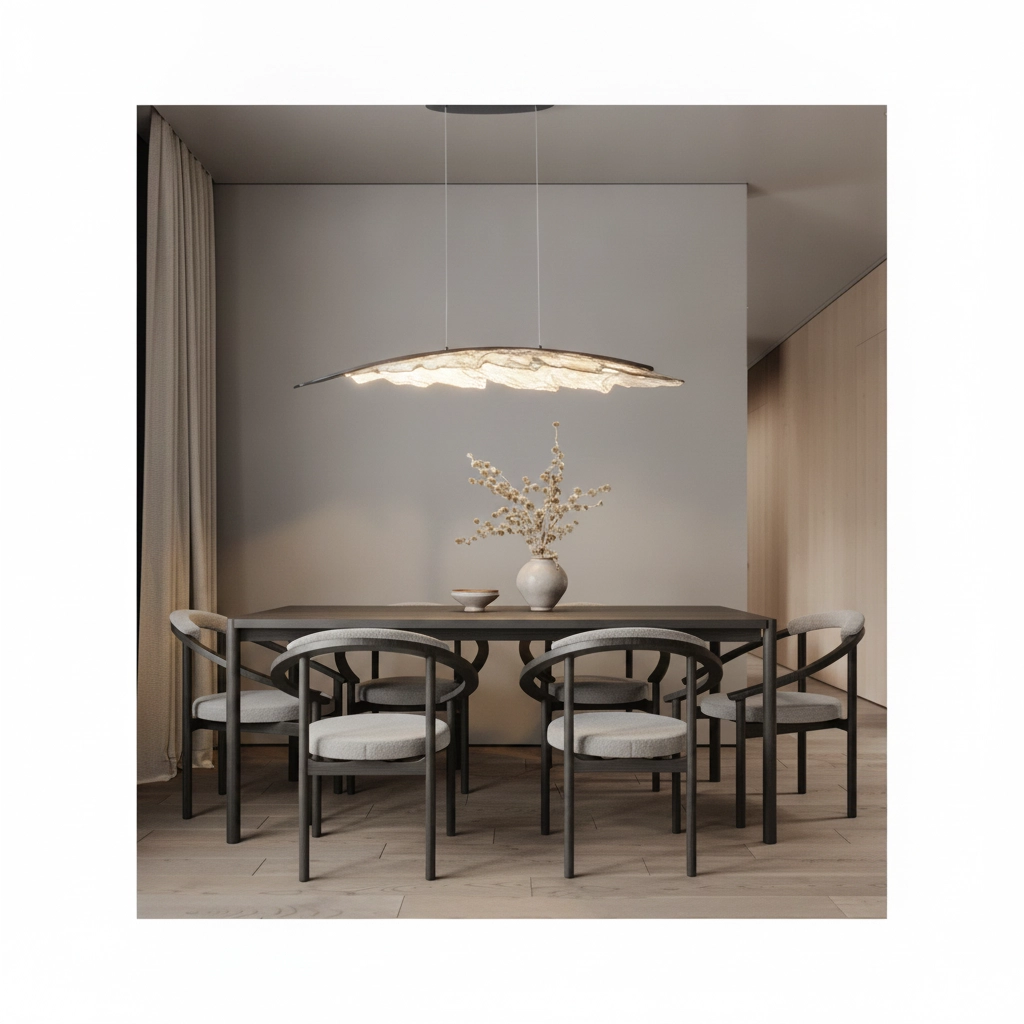 Design pendant lamp Amado anthracite with mocha 131.5cm