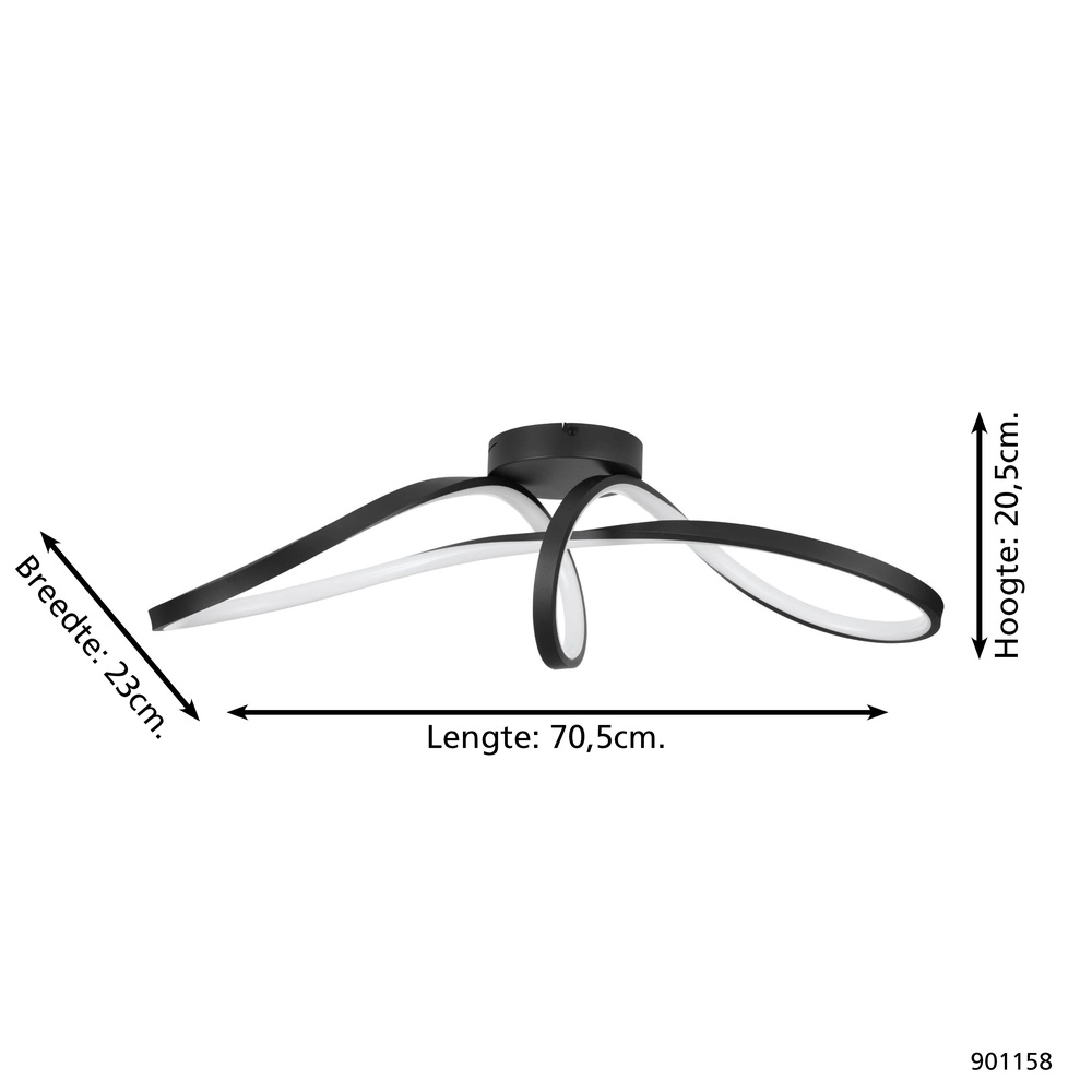 Zigbee ceiling lamp Calarossa-Z LED - Black Eglo 9008606312948