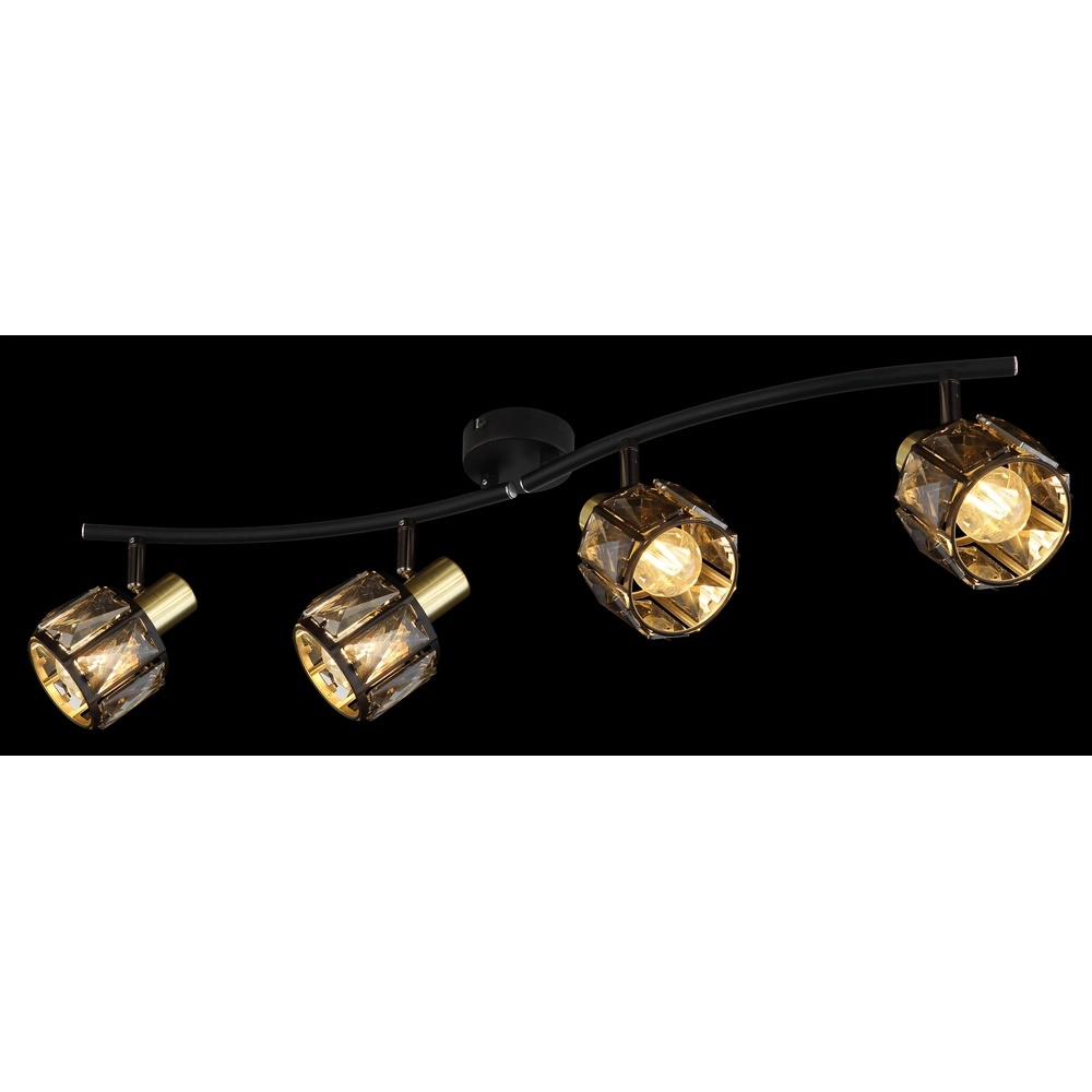 4-light ceiling lamp Indiana Black Globo 9007371443055