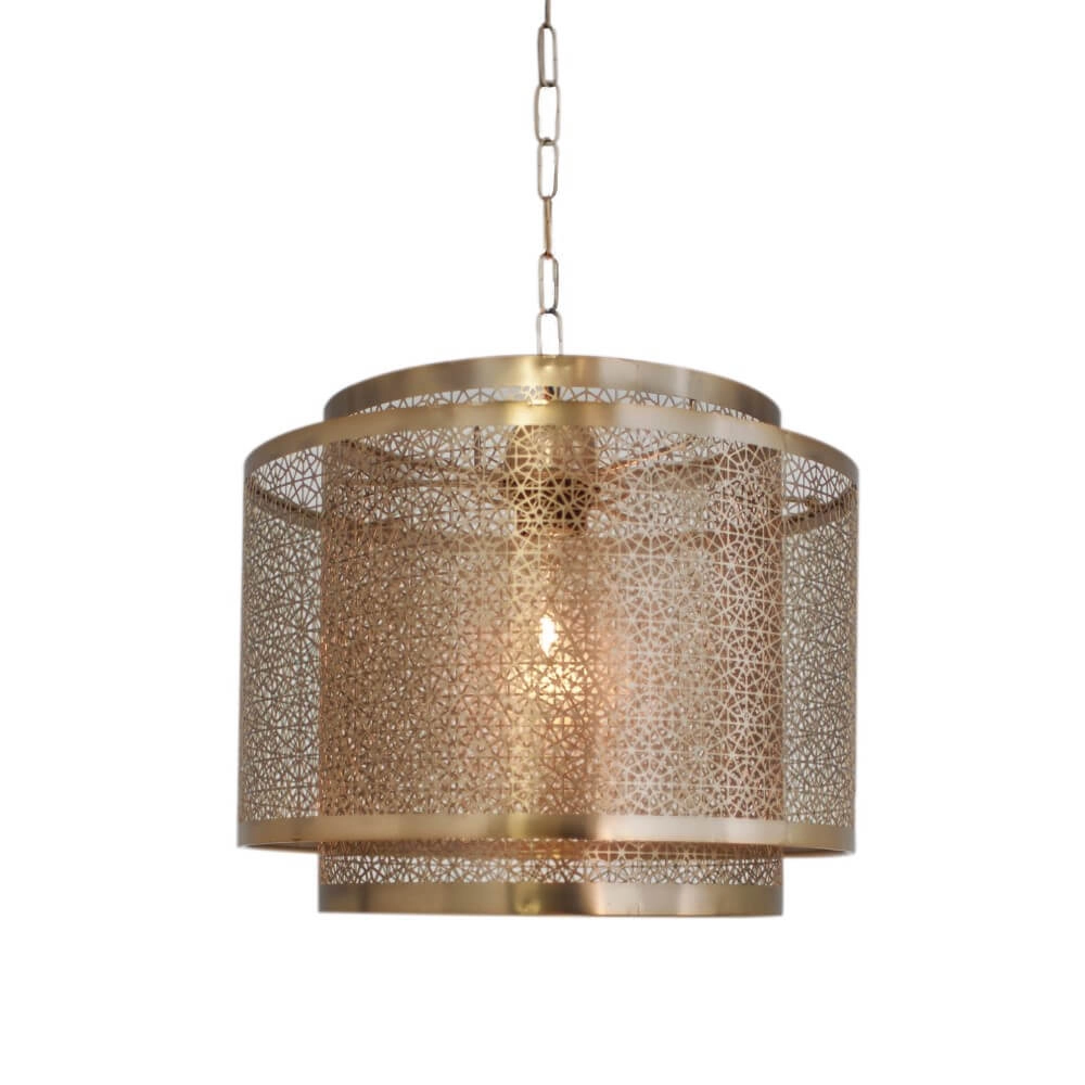 Hanging lamp Hermine matt brass