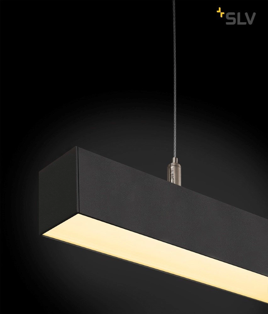 Pendant lamp design Q-Line dimmable 142cm black SLV 4024163196116