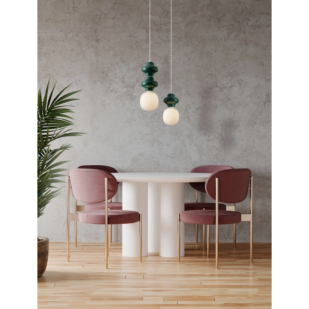 Pendant lamp Clio S green ceramic Lyora 5212017461193