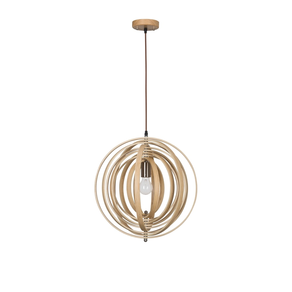 Modern pendant lamp Asco wood Ø 43cm Lyora 5212017424945