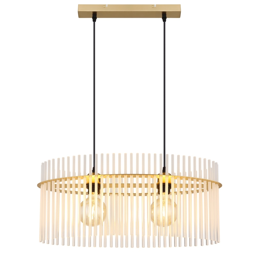 Pendant lamp Gorley Gold with white glass sticks Globo 9007371509140