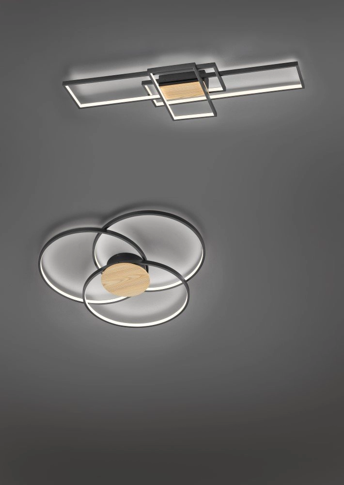 Modern ceiling lamp Sedona Ø 80 cm Trio 4017807441192