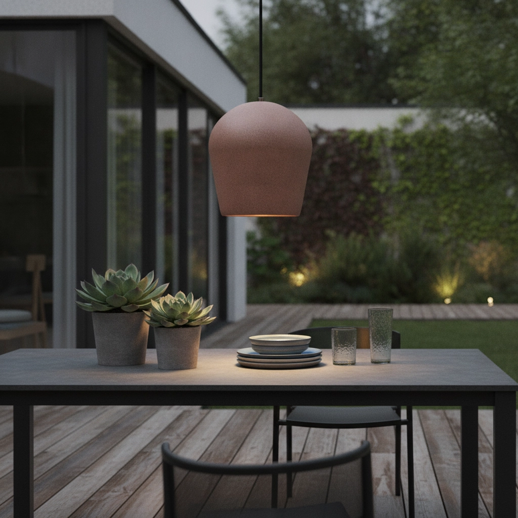 Pendant lamp Omio Ø 20cm earth brown