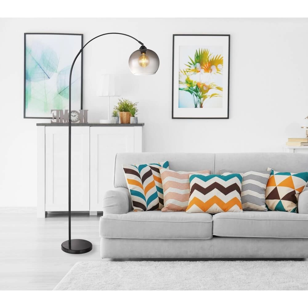Black arc lamp Newcastle Bulb Smoke Glass Globo 9007371454228