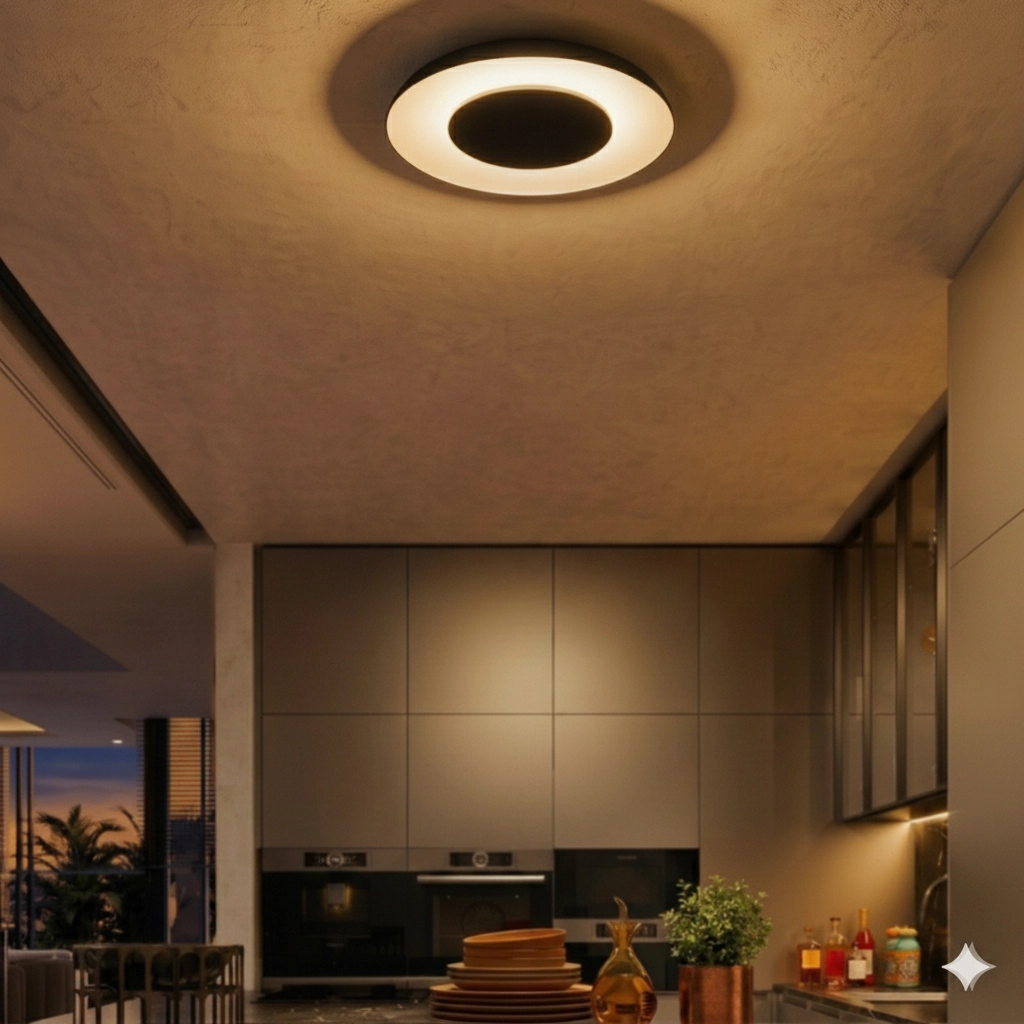 Design ceiling lamp Epos Ø 40cm black with white
