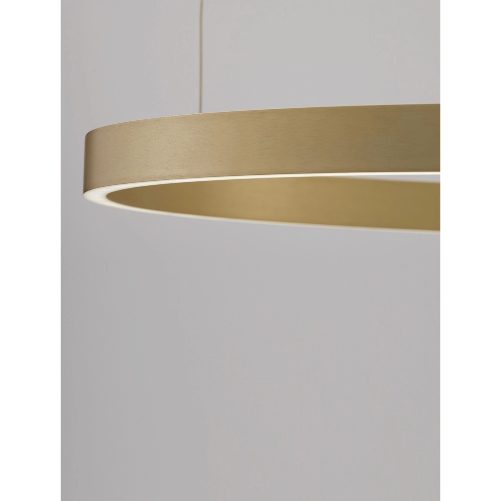 Golden pendant lamp Elowen design Ø 80cm Lyora 5212017439109