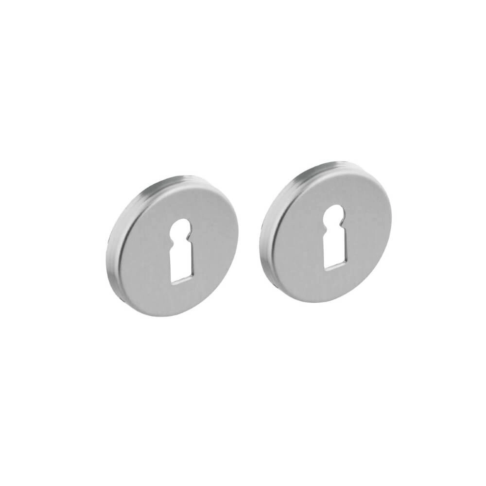 Set of 2 key rosettes Tira round aluminium
