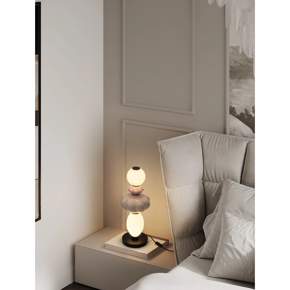 Table lamp Oneta white - pink - beige Lyora 5212017473950