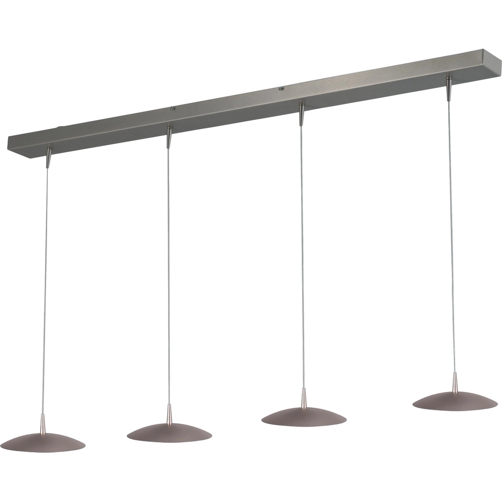 4-light pendant lamp Scala 130cm nickel Ø 20cm