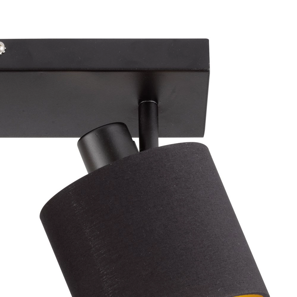 Ceiling spot Tommy 2-light black with gold Trio 4017807388947