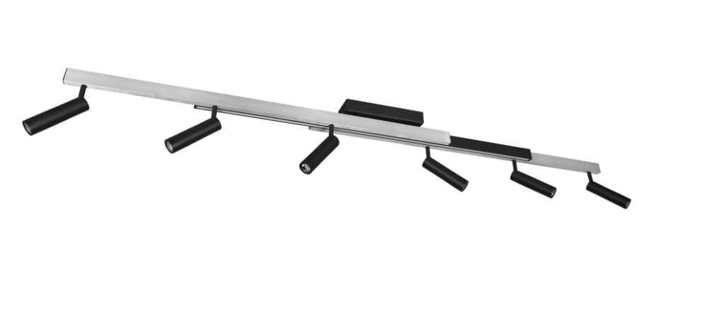 6-light LED spot Zeno metal with black Trio 4017807627305