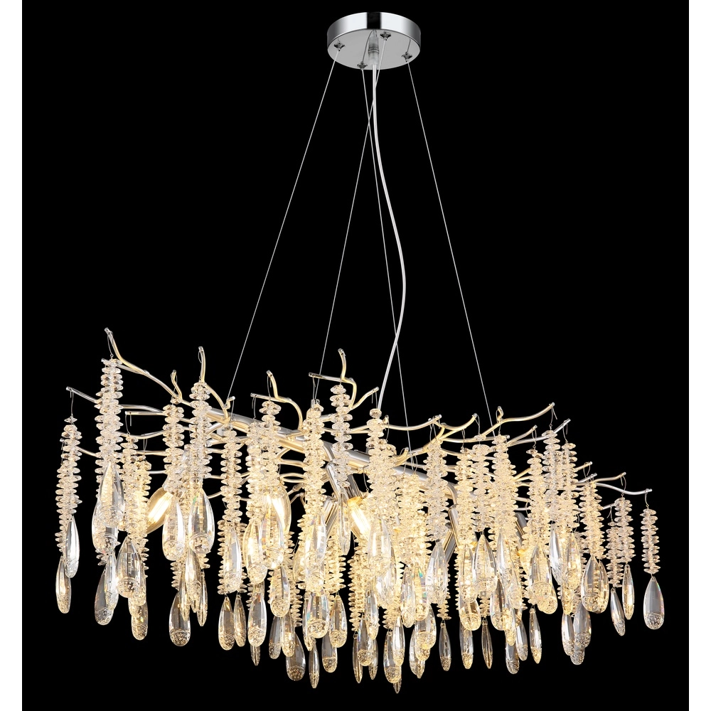 Pendant lamp Kinga silver grey 100cm Globo 9007371567003