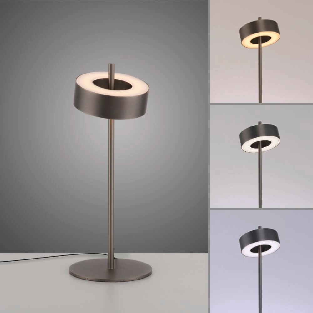 Brown table lamp Q-Rotate design Paul Neuhaus 4012248383216