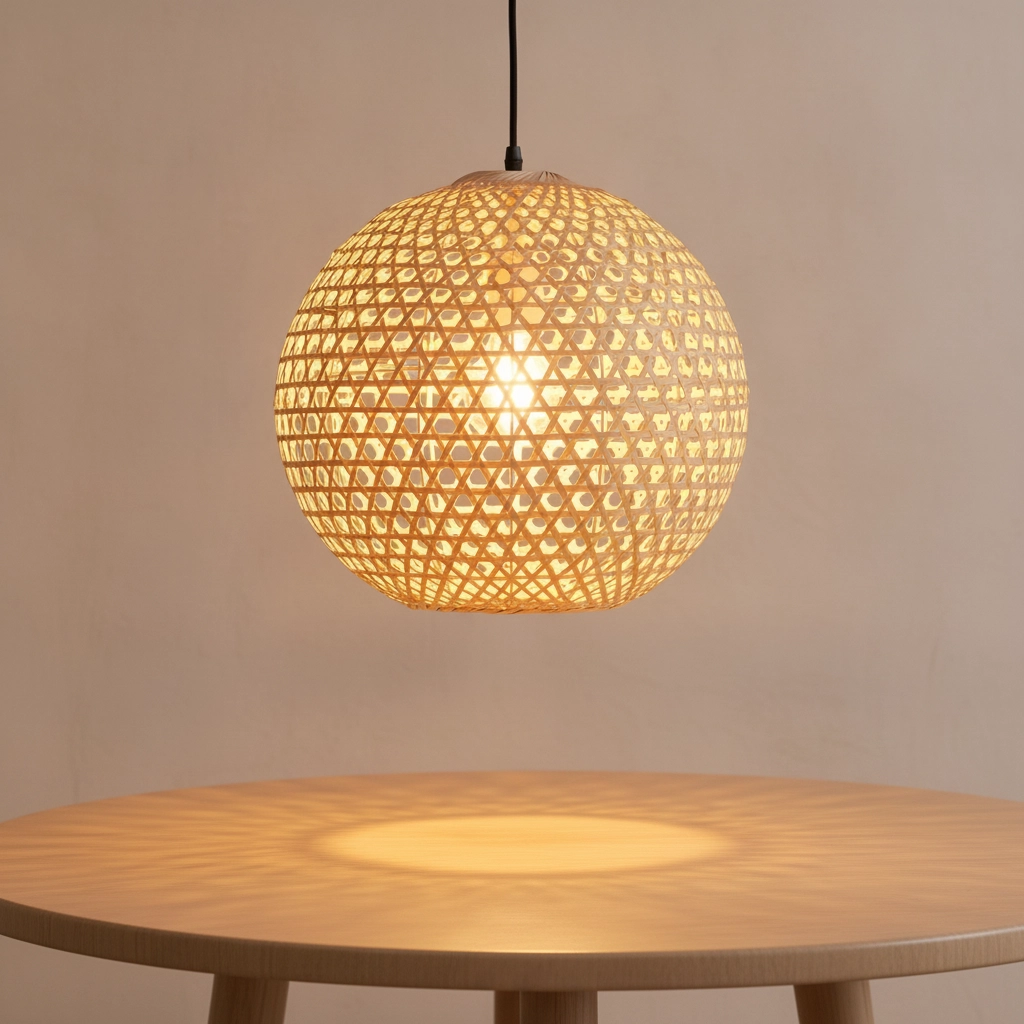 Pendant lamp Melody rattan ball Ø 40cm