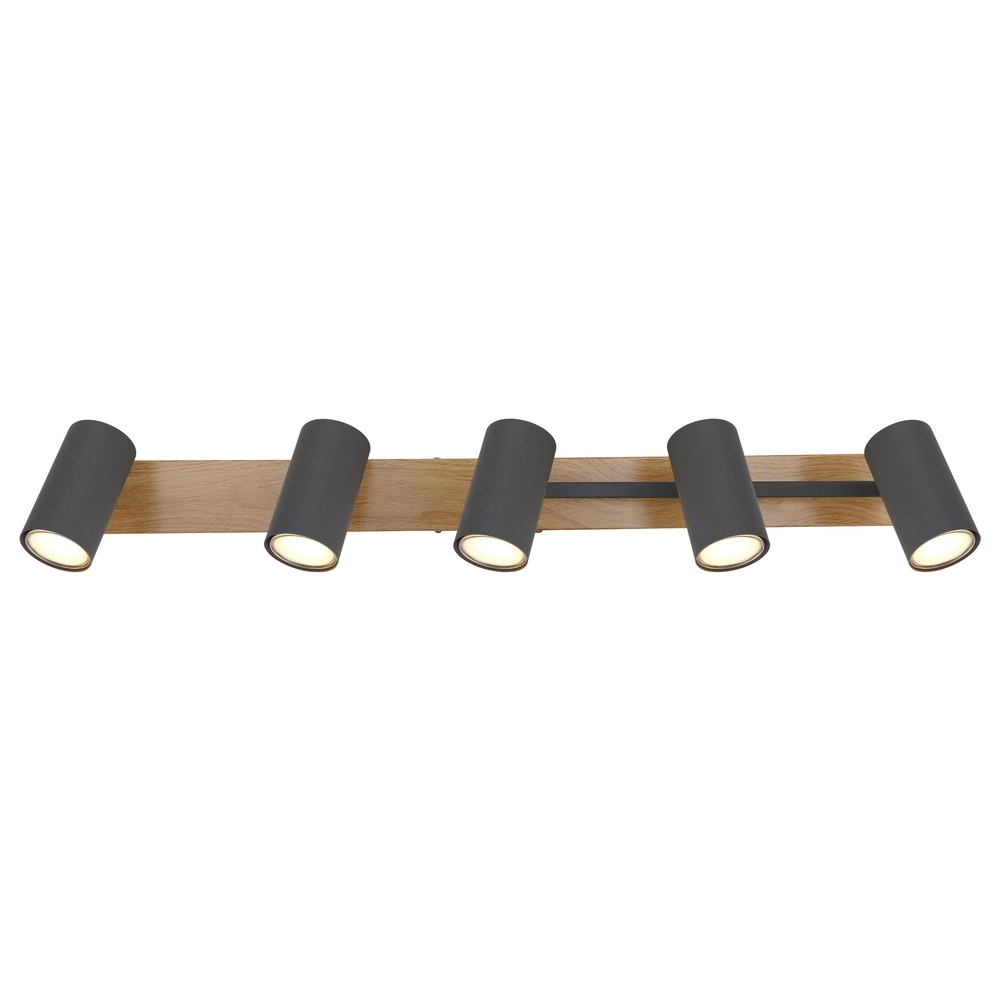 Ceiling lamp 5-lights Robby wood Globo 9007371442577