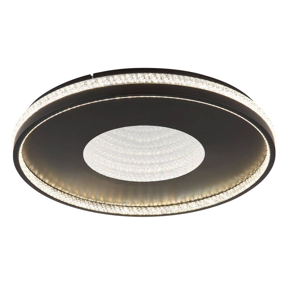 Ceiling light Shirley black with crystal