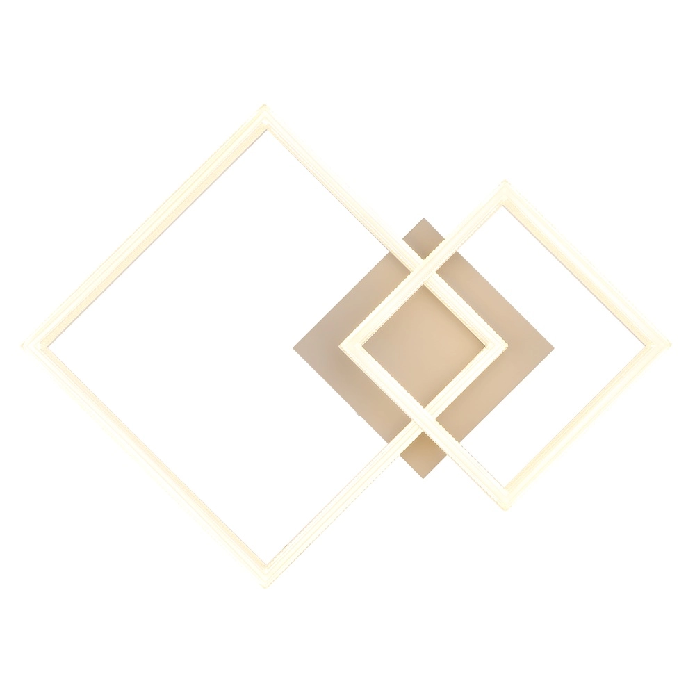 Modern ceiling lamp Zara sand brown square Globo 9007371576074