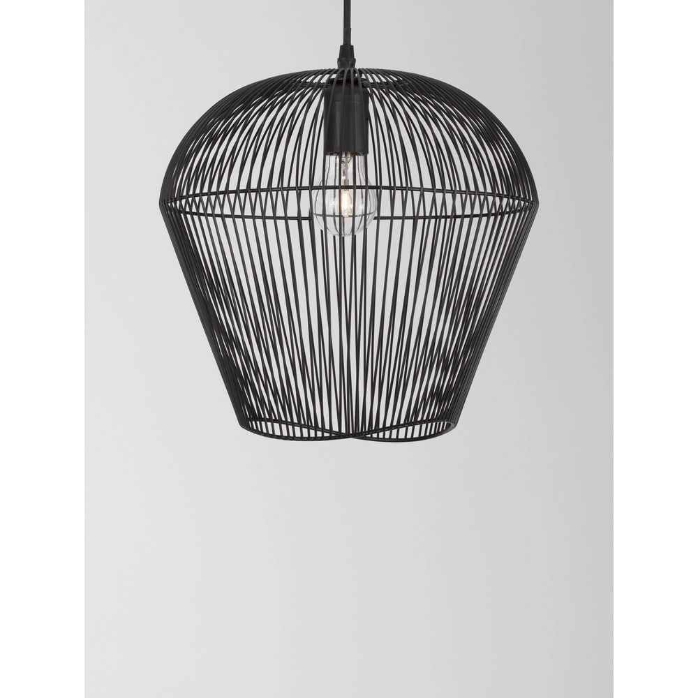 Bohemian pendant lamp Bredo Ø 31.5cm black Lyora 5212017438911