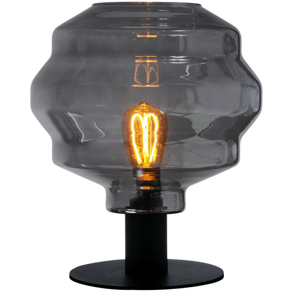 Table lamp Porto with Ball smoke glass Ø 30cm