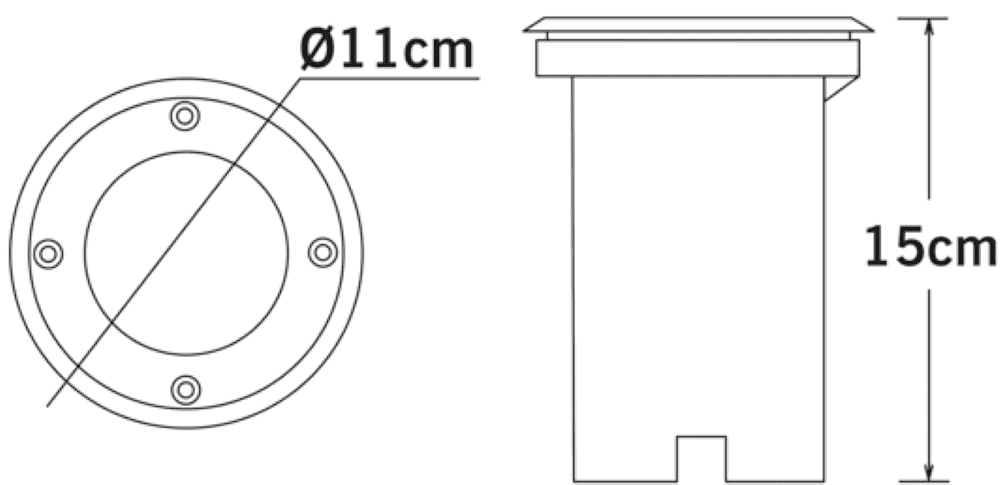 Soil Spot 11cm round stainless steel KonstSmide 7318307606003