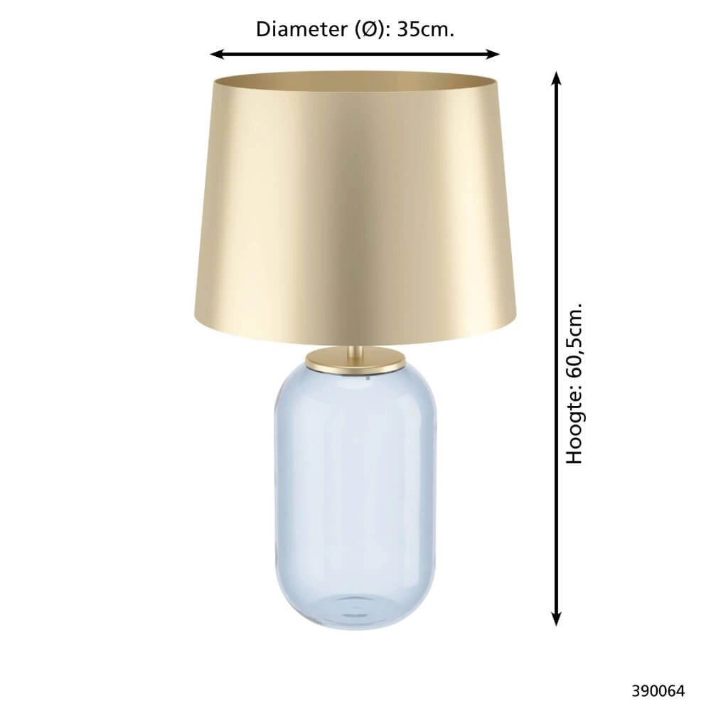 Chic table lamp Cuite with gold hood Stars of Light 9008606221257