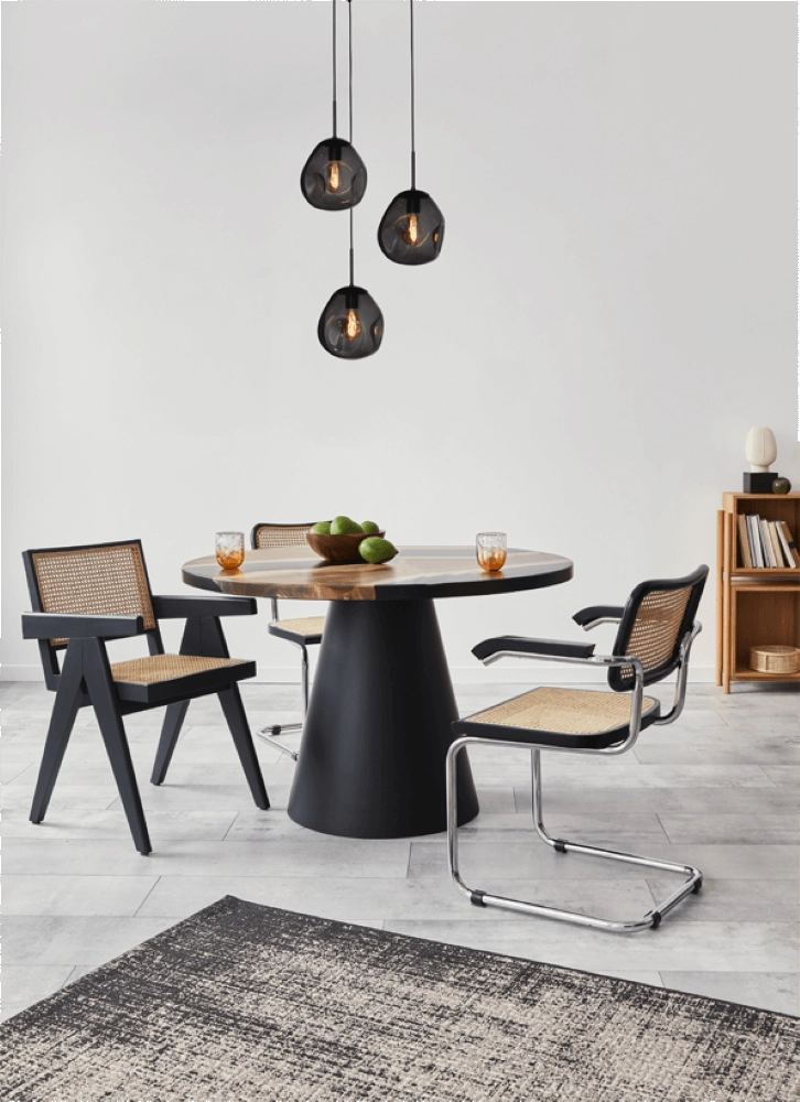 Pendant hanging lamp Lava 3x smoke glass Ø 24cm Masterlight 8718121286488