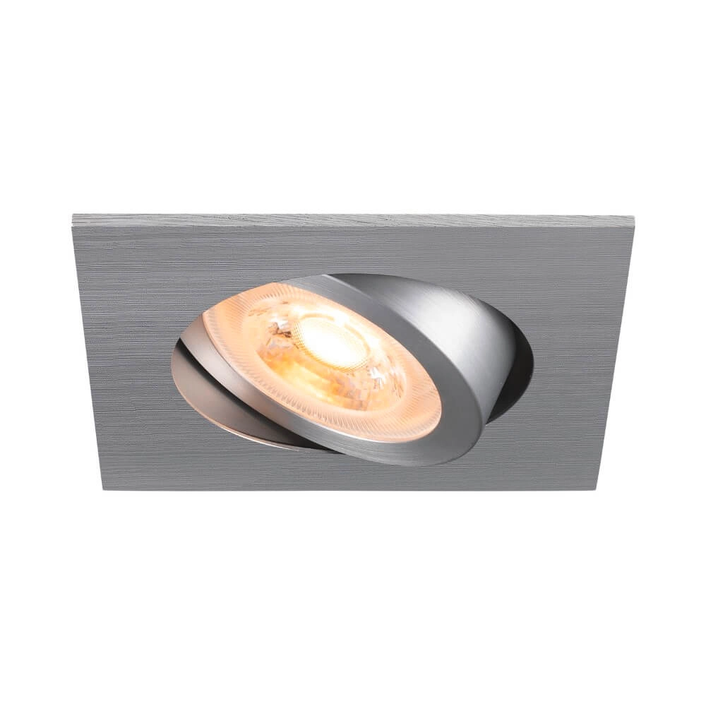 Recessed spotlight New Tria 68 square - aluminium - GU10