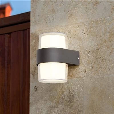 Design wall lamp Frosty Round anthracite Searchlight 5053423164717