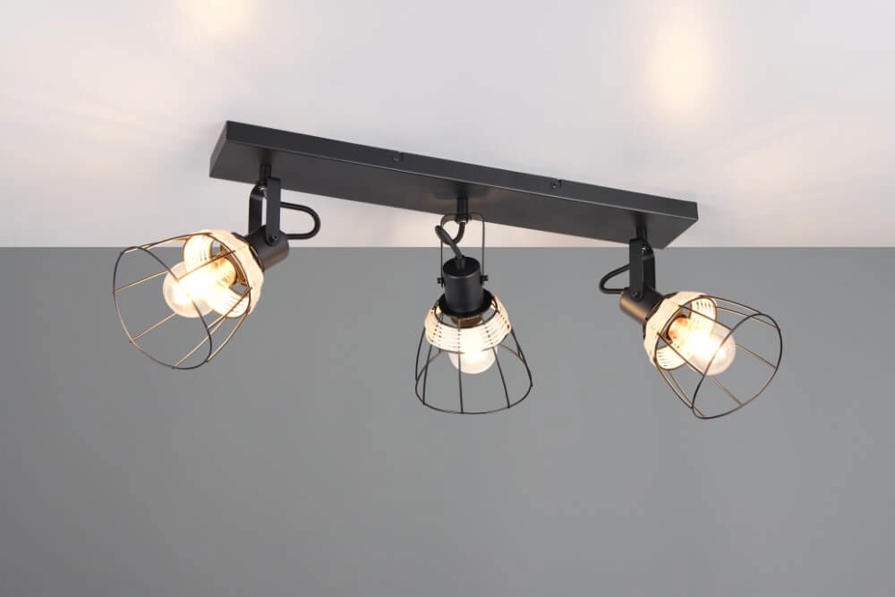 Black ceiling lamp Jerome Design 4-light Trio 4017807637717