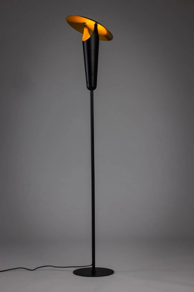 Modern floor lamp The Britt black with gold ETH 8720195304449