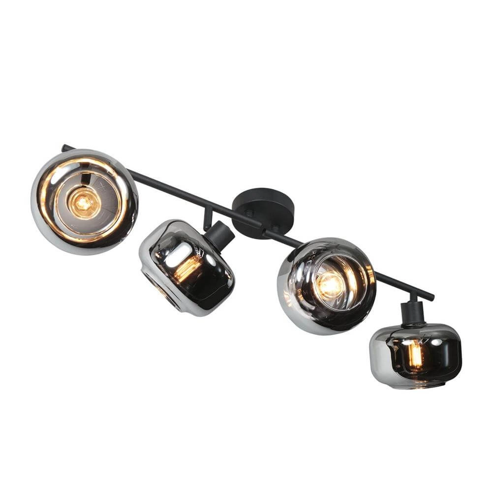 Black ceiling lamp Tenebris 4-light Steinhauer 8712746178135