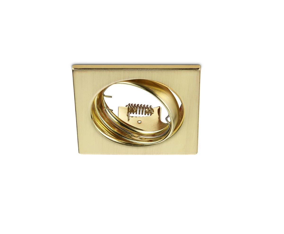 Square recessed spotlight Jura 8cm gold