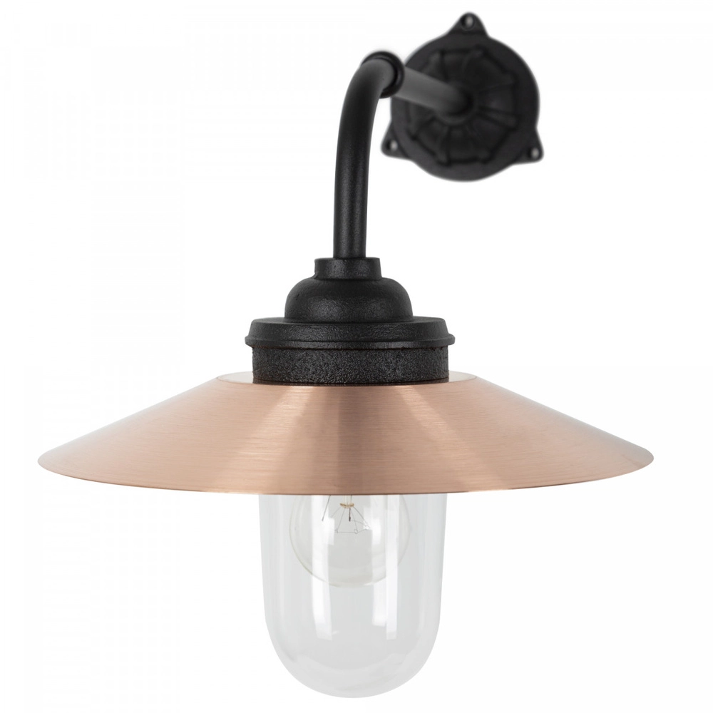 Rural stable lamp Provence black with copper