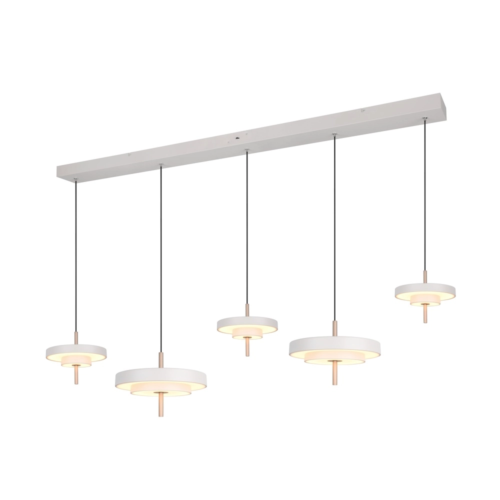 5-light pendant lamp Keaton white Trio 4017807655544