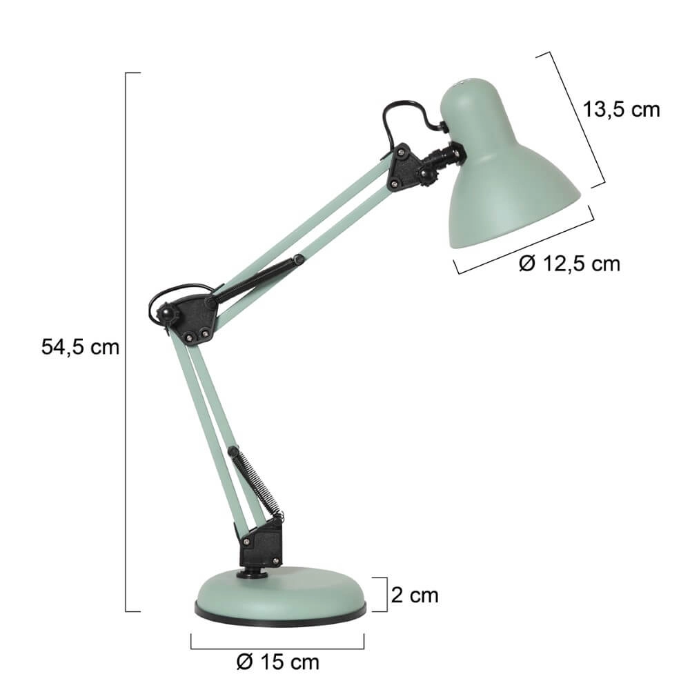 Retro desk lamp Study pastel green Steinhauer 8712746167085