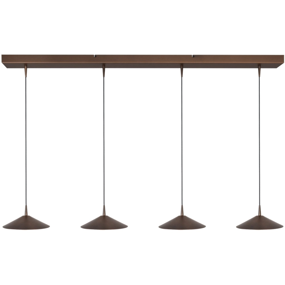 4-light pendant lamp Ceppo cocoa brown Ø 22cm