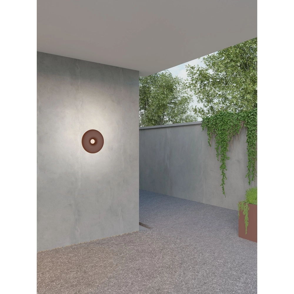 Unique wall lamp Splash round rusty brown Lyora 5212017497208