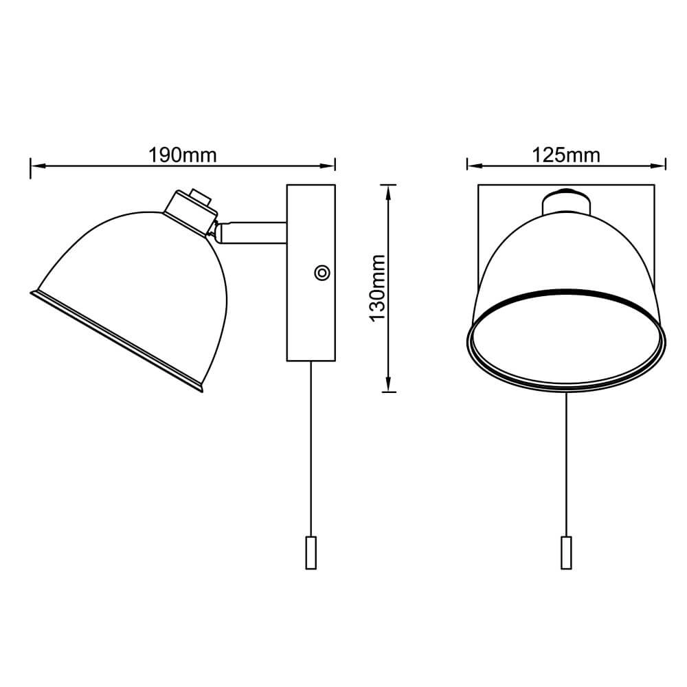 Wall lamp Celia black with bamboo Brilliant 4004353411403