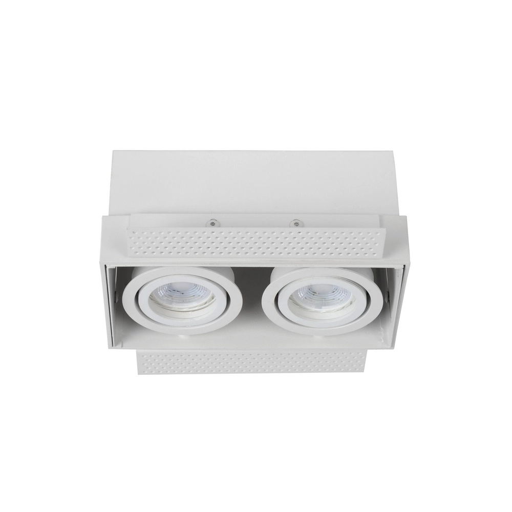 Sleek recessed spotlight Trimless double white
